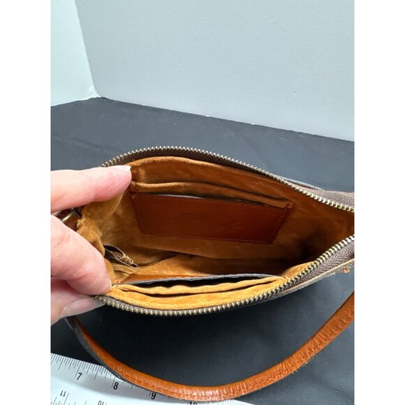 Patricia Nash Leather & Fur Trim Wristlet Zip Pouch - Picture 7 of 11